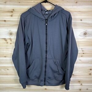 HART & HUNTINGTON Men's SZ Small Fleece Lined Full Zip Hoodie Gray Sweatshirt
